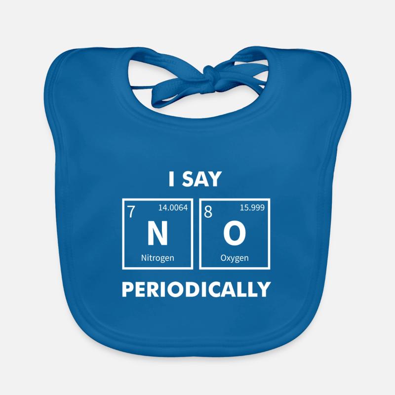 Nerd Nerds Element Nein - Baby Bio-Lätzchen - Pfauenblau