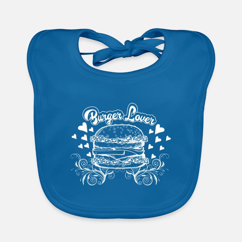 Burger lover meat lover meat eater takeaway Organic Baby Bibs
