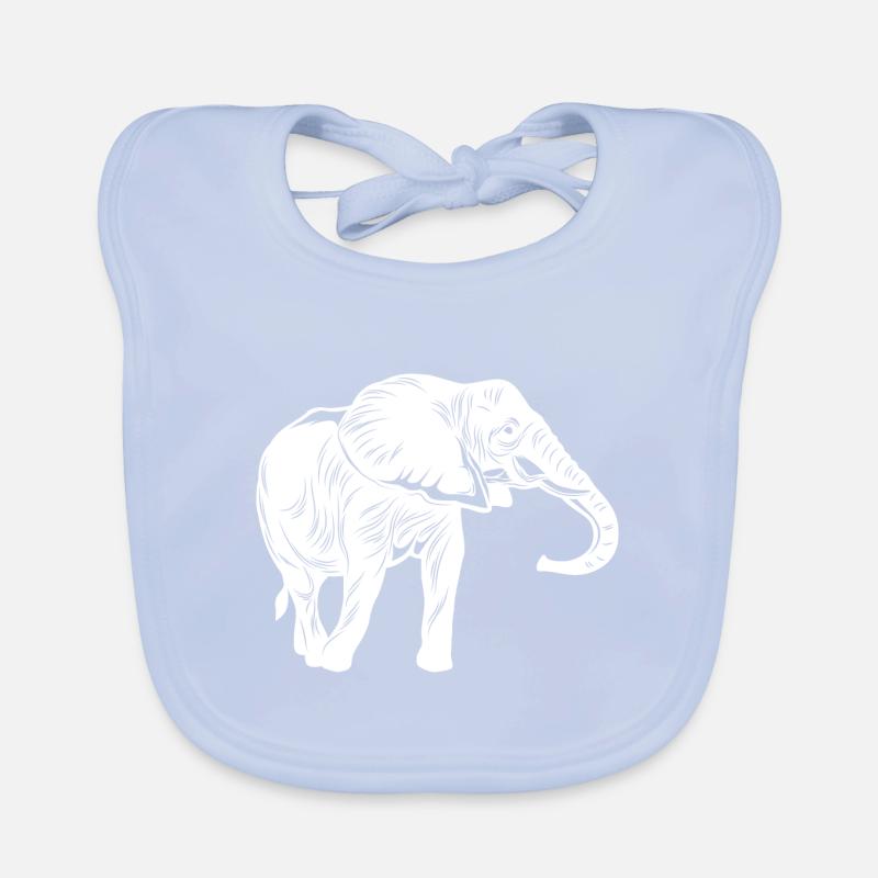 Animal éléphant Bavoir bio Bébé