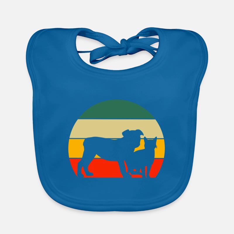 Retro Hunde Katze Baby Bio-Lätzchen