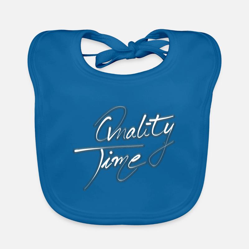 Qualité du Temps Calligraphie Minimalisme Bavoir bio Bébé