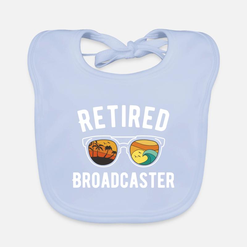 Retired Broadcaster Beach Vibes Design Baby Bio-Lätzchen