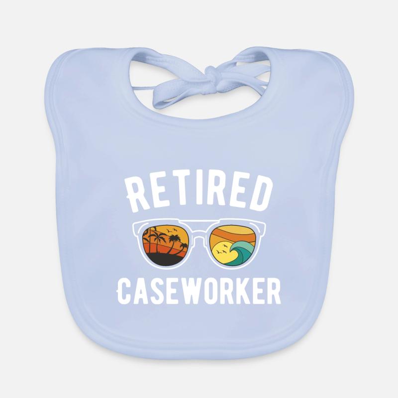 Retired Case Manager Beach Vacation Eyewear Design Baby Bio-Lätzchen