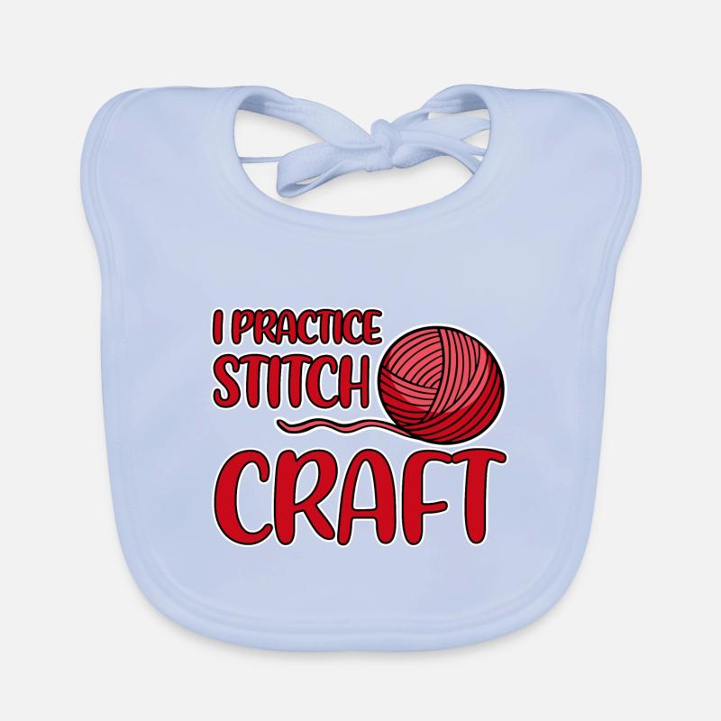 I Practice Stitch Craft 2 Organic Baby Bibs