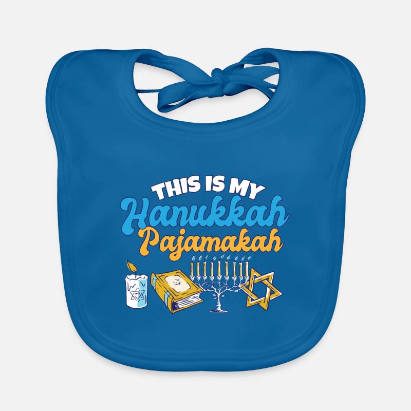 C’est mon pyjama de Hanoukka juif assorti Bavoir bio Bébé