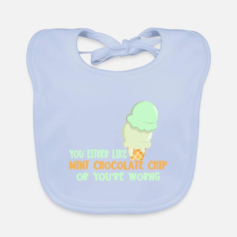 Entweder Du Magst Mint Chocolate Chip Oder Du Baby Bio-Lätzchen
