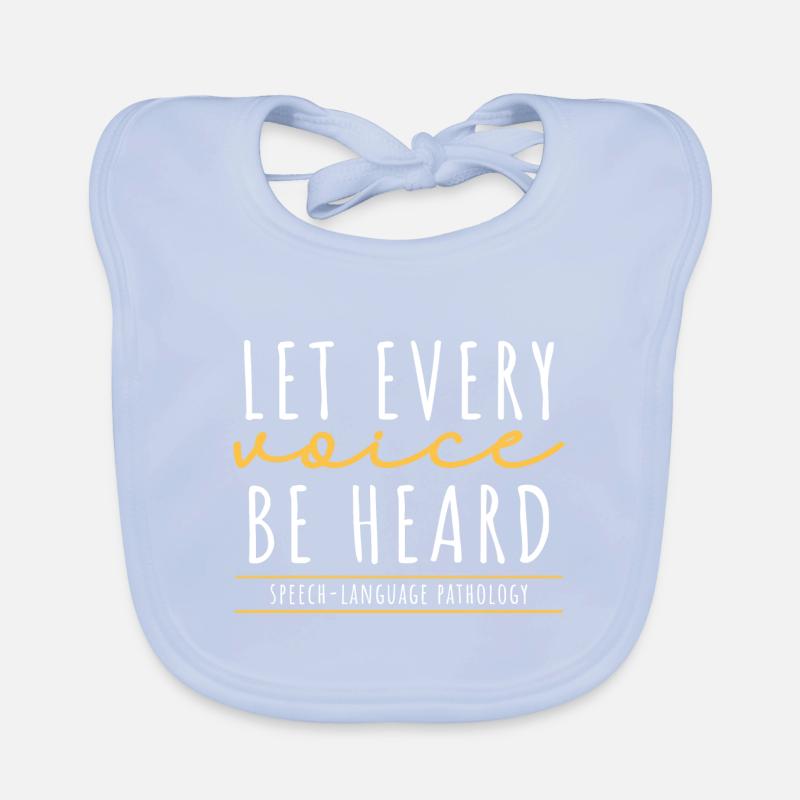 Jede Stimme soll gehört werden Sprach-Sprach-Patho Baby Bio-Lätzchen