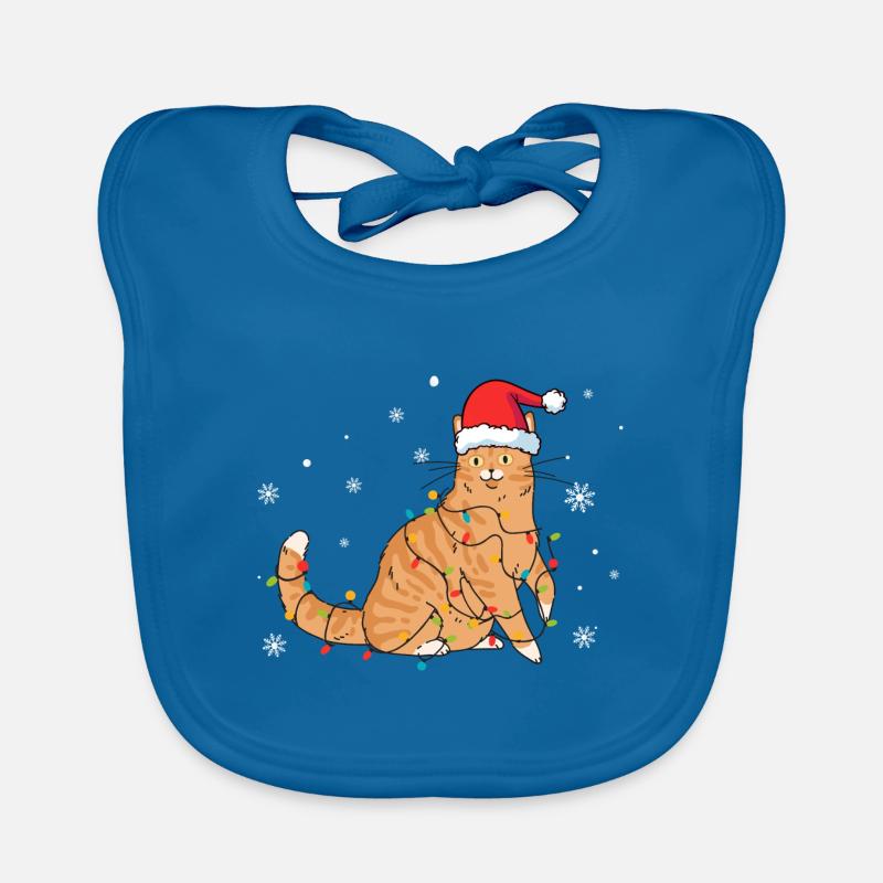 Katze Weihnachten Baby Bio-Lätzchen