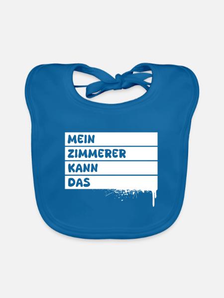 Carpenter - Organic Baby Bibs - peacock-blue - Front