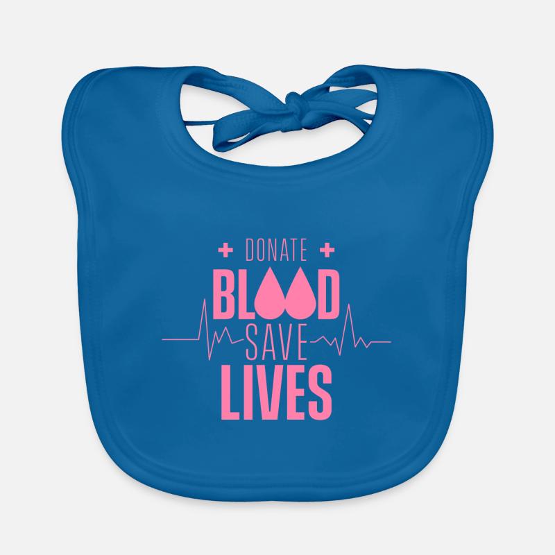 Spende Blut Rette Leben Blutspende Blutspender Baby Bio-Lätzchen