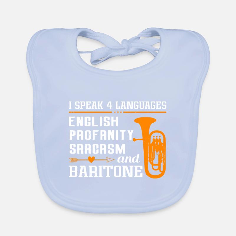 Funny Baritone Player Organic Baby Bibs
