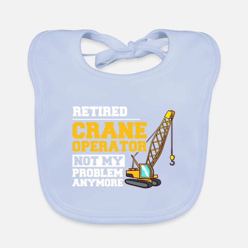 Crane Operator Construction Worker Crane Tower Training Organic Baby Bibs