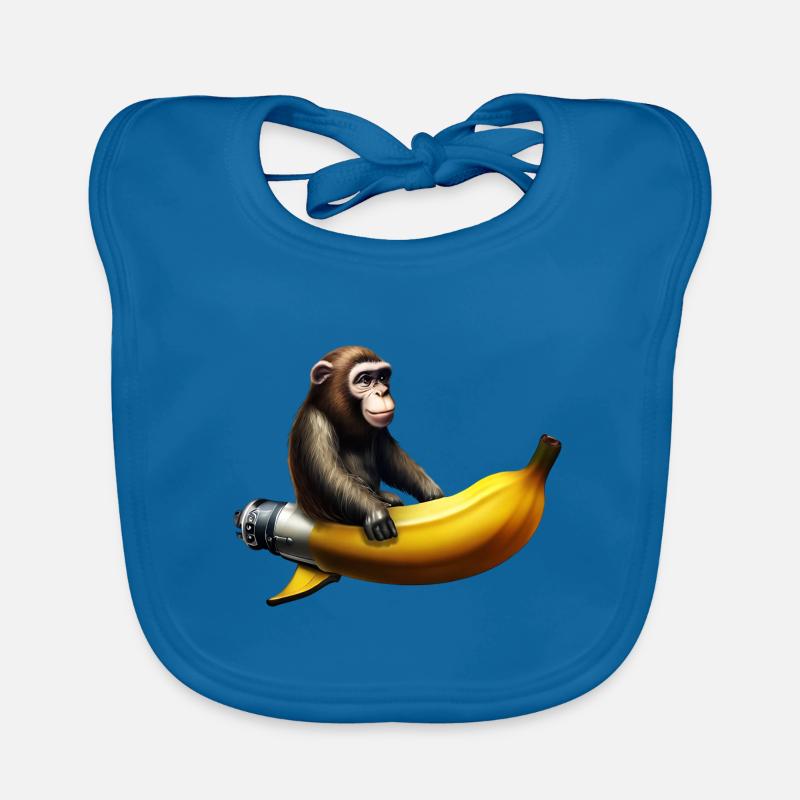 Rocket Banana Monkey Astronaute Bavoir bio Bébé