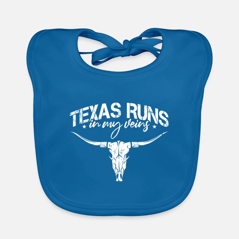 Le Texas coule dans mes veines Bavoir bio Bébé