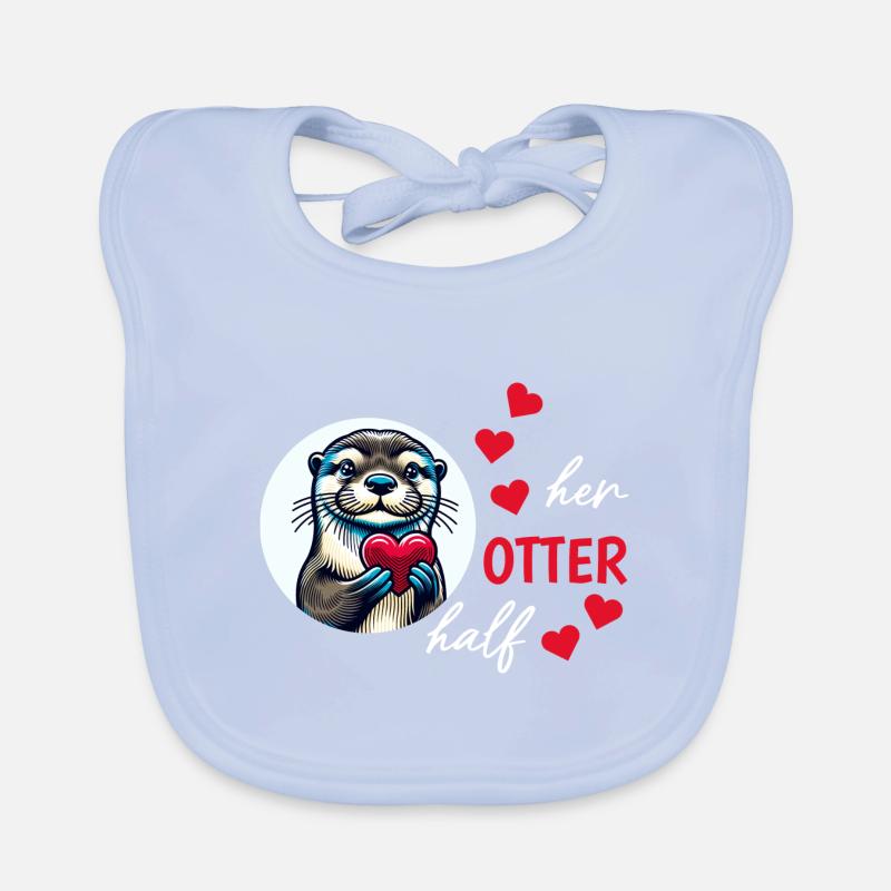 Otter half liebe geschenk Baby Bio-Lätzchen
