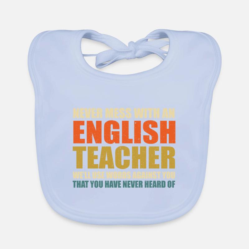 Professeur d'anglais disant Bavoir bio Bébé