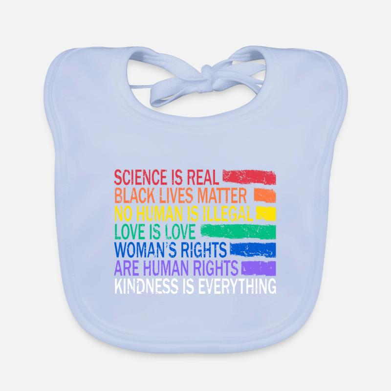 Rainbow Regenbogen Lesbe Pride LGBTQ Kleidung Mann Baby Bio-Lätzchen