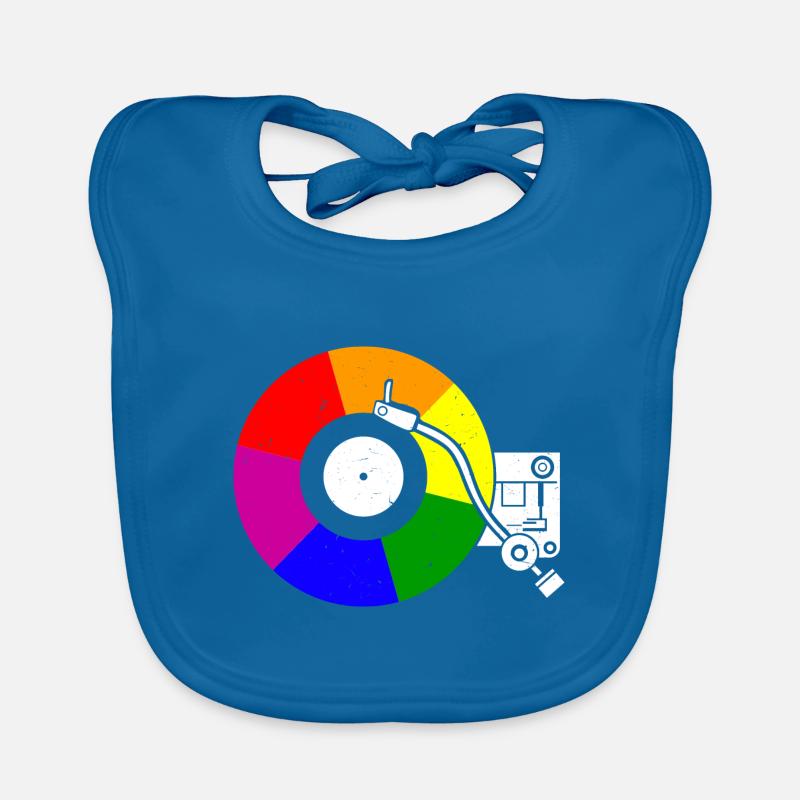 Gay Vinyl Pride Rainbow Flag Vinyl Record Baby Bio-Lätzchen