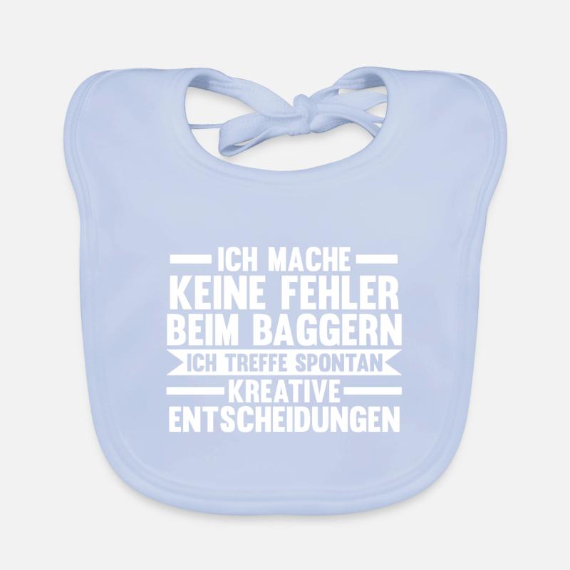 Baggerfahrer Maschinenführer Tiefbauer Bagger Baby Bio-Lätzchen