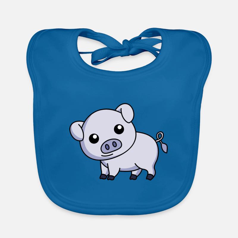 Schwein Comic Tier Baby Bio-Lätzchen