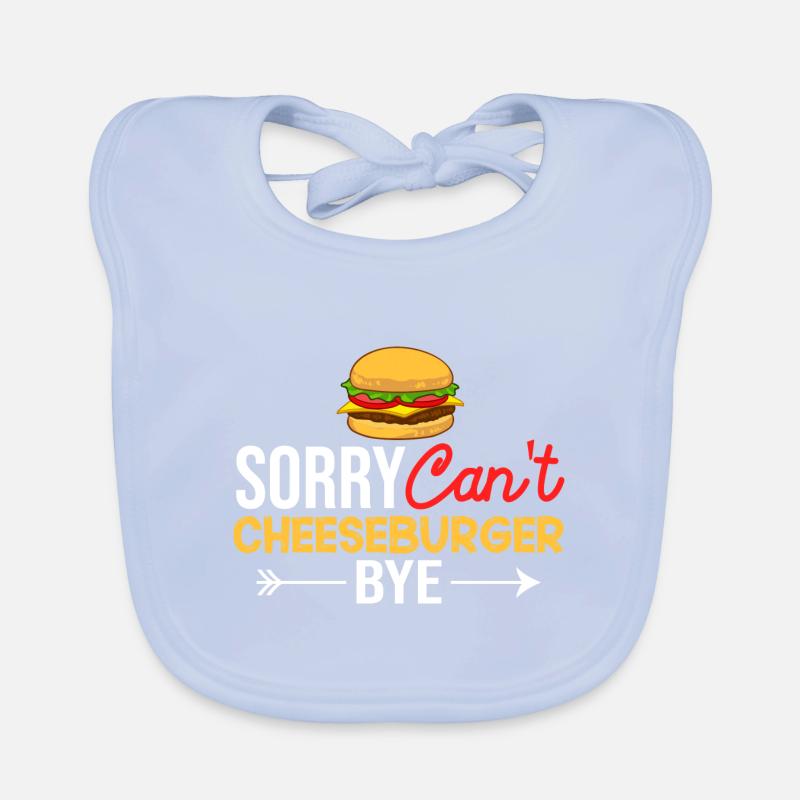 Cheeseburger Cheese Sandwich Hamburger Bavoir bio Bébé