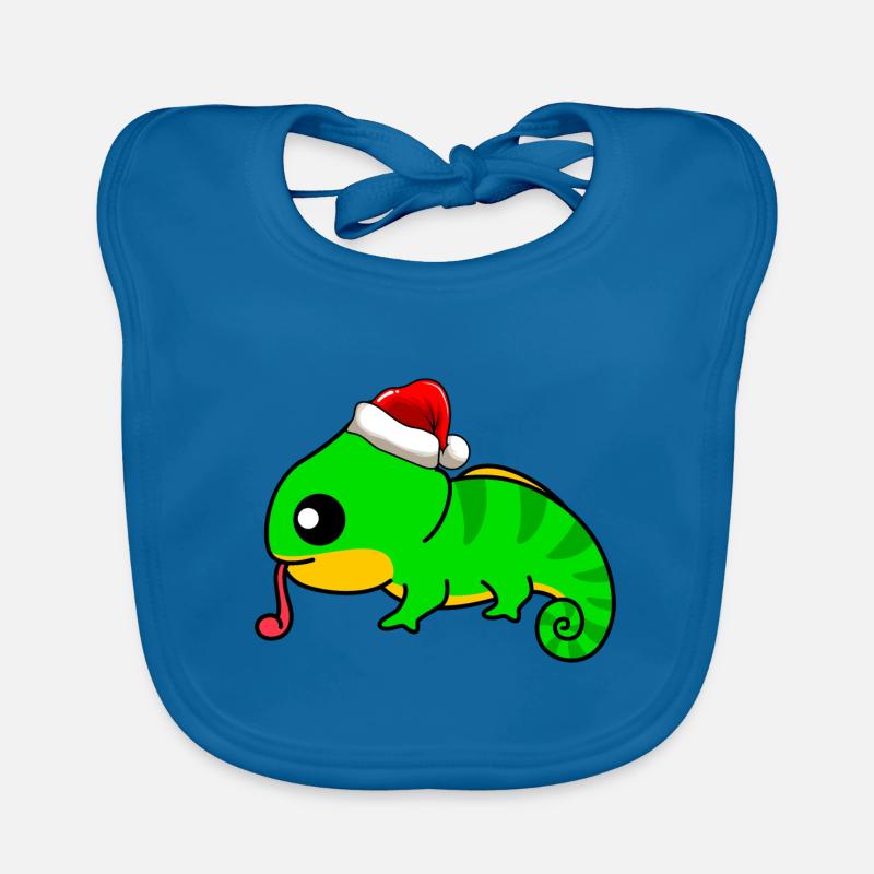 Caméléon Comic Christmas Bavoir bio Bébé