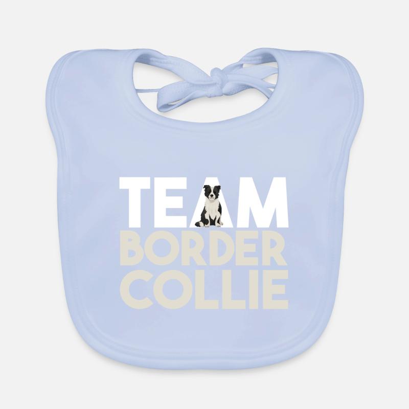 Chien Border Collie Bavoir bio Bébé