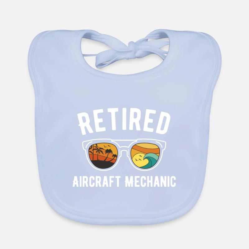 Jet-setting pilot: Ready for retirement Organic Baby Bibs