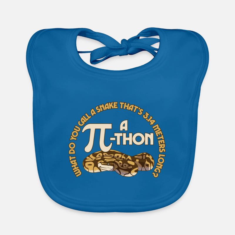 Math Pun Pi-thon Drôle Serpent Mathématiques Meme Bavoir bio Bébé