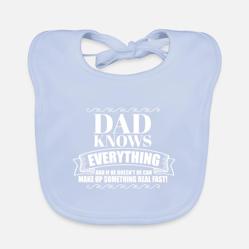 Trophy Dad Knows Everything Husband Know It All Baby Bio-Lätzchen