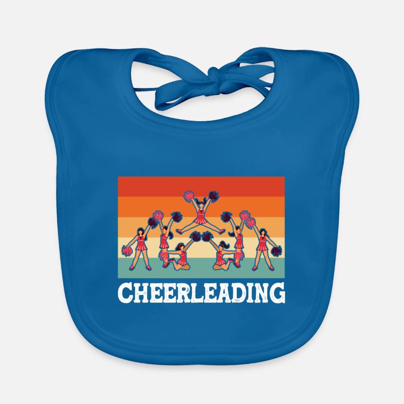 Cheerleading - Bavoir bio Bébé - bleu paon