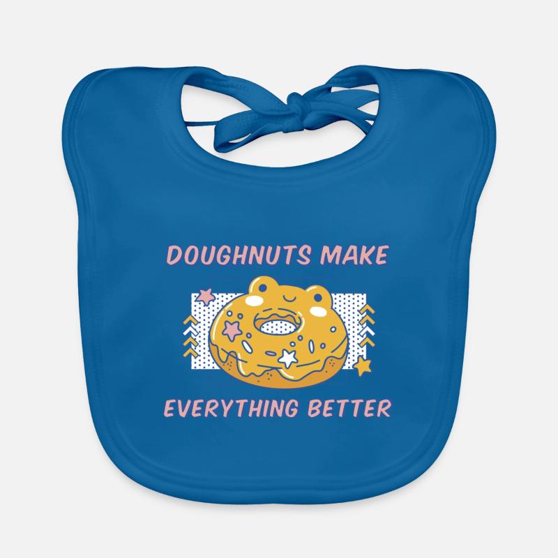 Doughnuts Make Everything Better Funny Donuts Baby Bio-Lätzchen