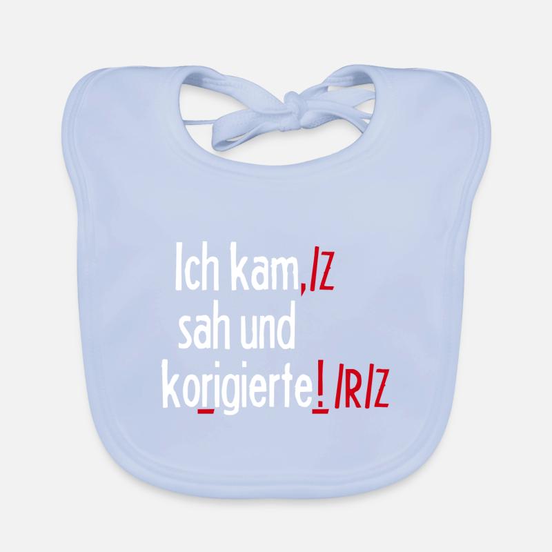 Grammatik Deutsch Lustiger Spruch Geschenk Lehrkra Baby Bio-Lätzchen