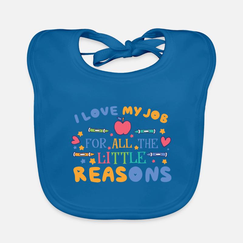 Cute Kindergarten Teacher Organic Baby Bibs