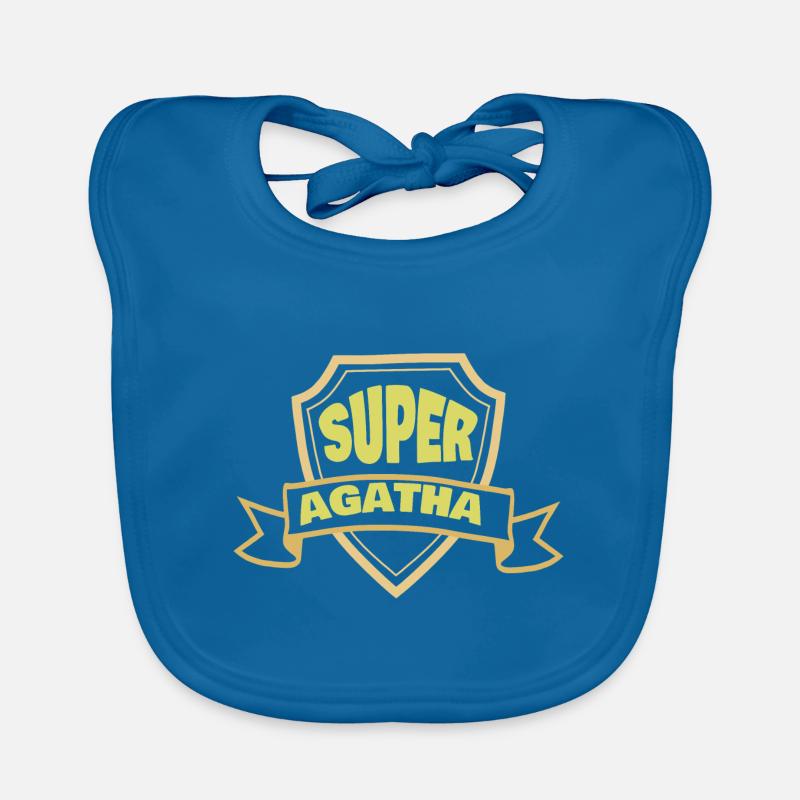 Woman's name Agatha Organic Baby Bibs