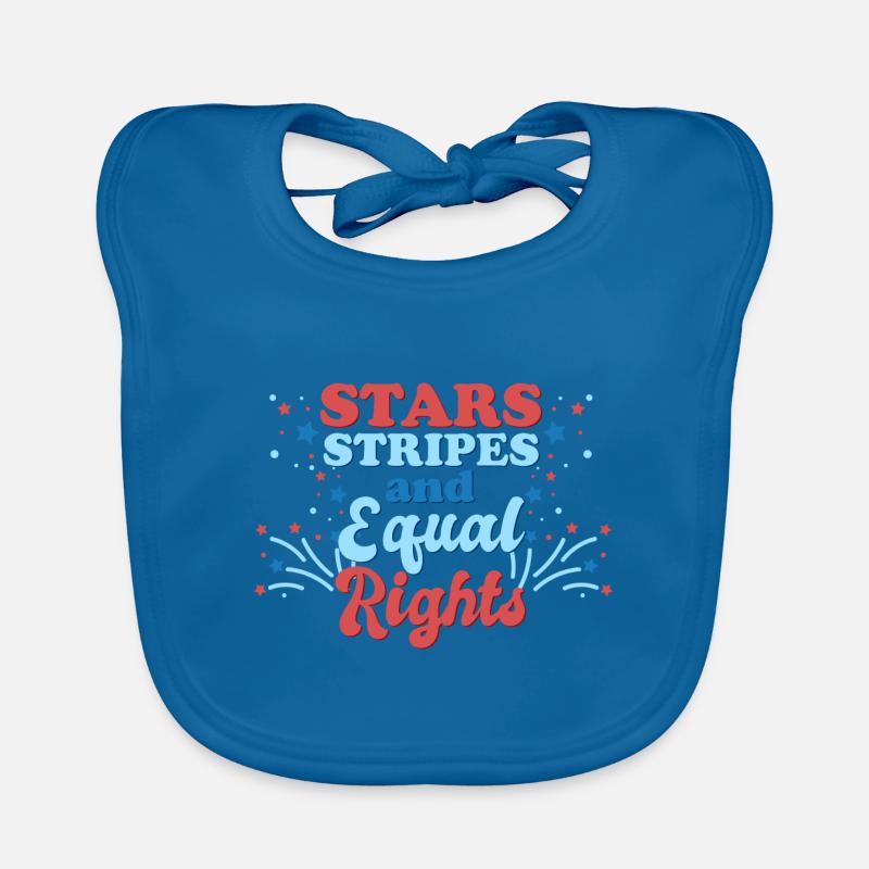 Star stripes and equality Organic Baby Bibs