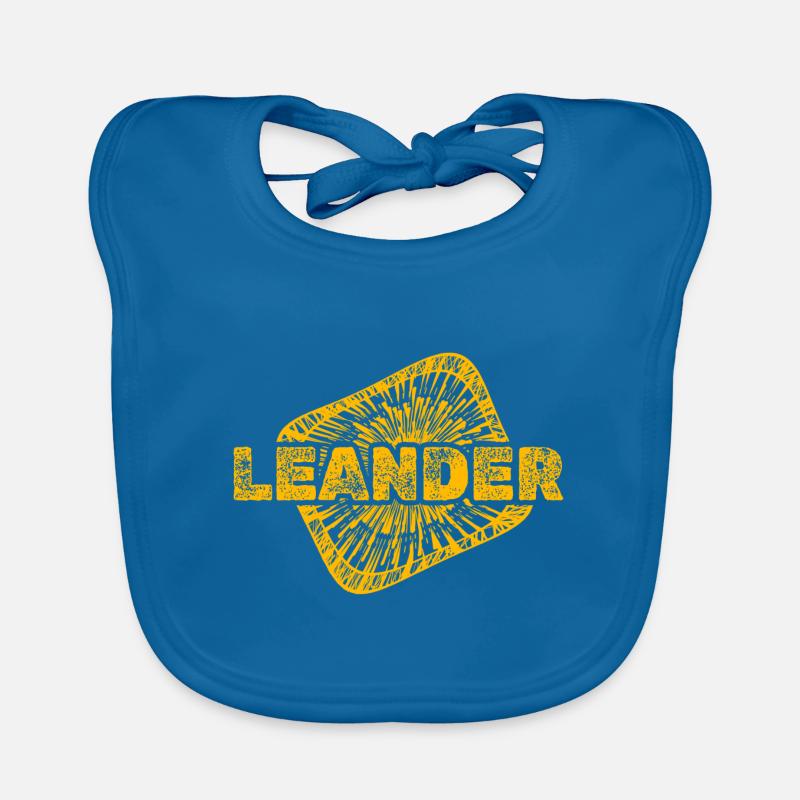 Sternenstaub Leander - Baby Bio-Lätzchen - Pfauenblau