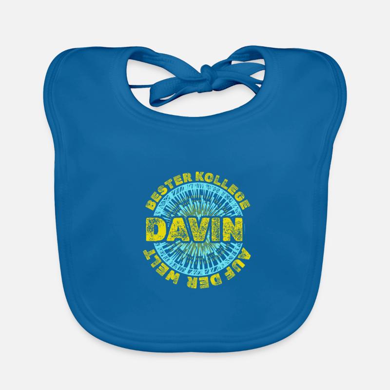 First name Davin Organic Baby Bibs
