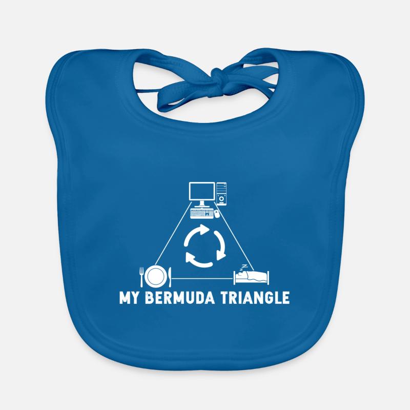 IT Computer Bermuda Dreieck Essen Schlaf Geschenk Baby Bio-Lätzchen