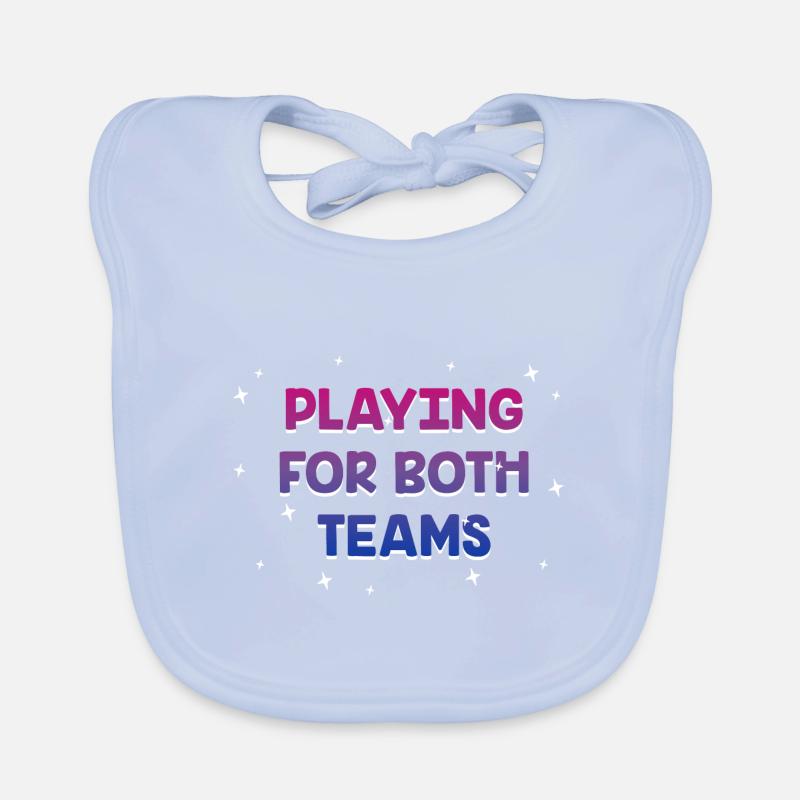 Playing for Both Teams Bisexual LGBTQ Bi Pride Baby Bio-Lätzchen