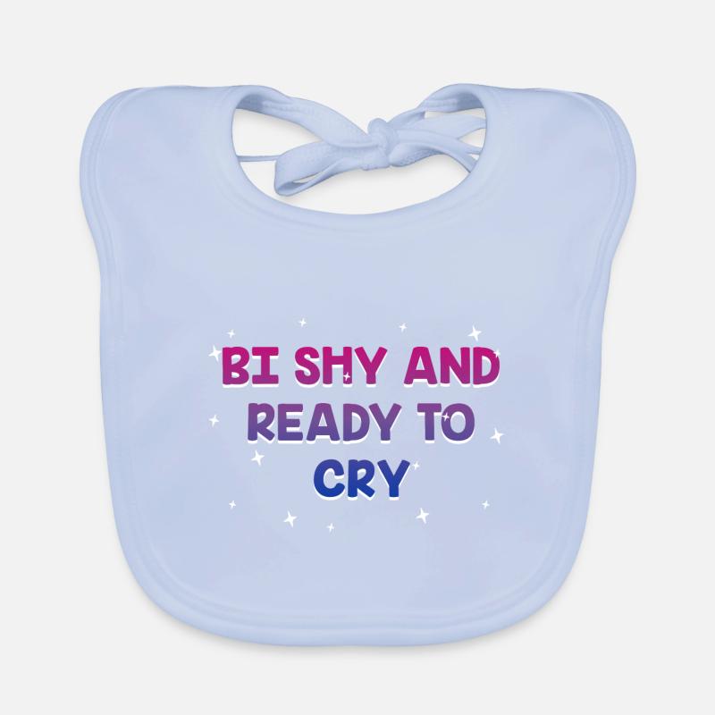 Bi Shy and Ready to Cry Bisexual Introvert Bi Baby Bio-Lätzchen