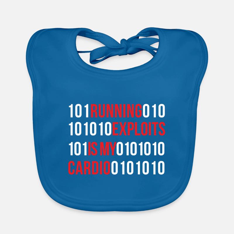 running exploits is my cardio design Organic Baby Bibs