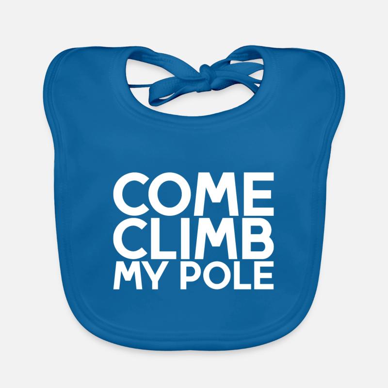 Come Climb My Pole Organic Baby Bibs