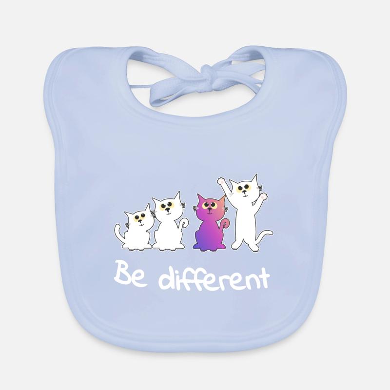 be different Dame Katze Tiere Kätzchen Somme Trend Baby Bio-Lätzchen