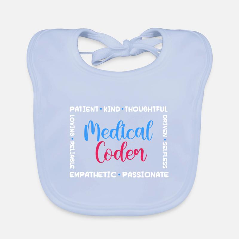 medical coder patient kind loving Design for a Baby Bio-Lätzchen