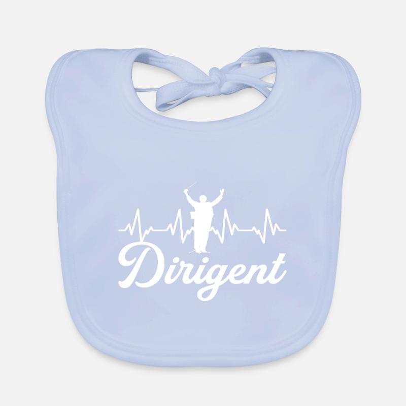 Dirigent Dirigentin Dirigieren Chor Herzschlag Baby Bio-Lätzchen