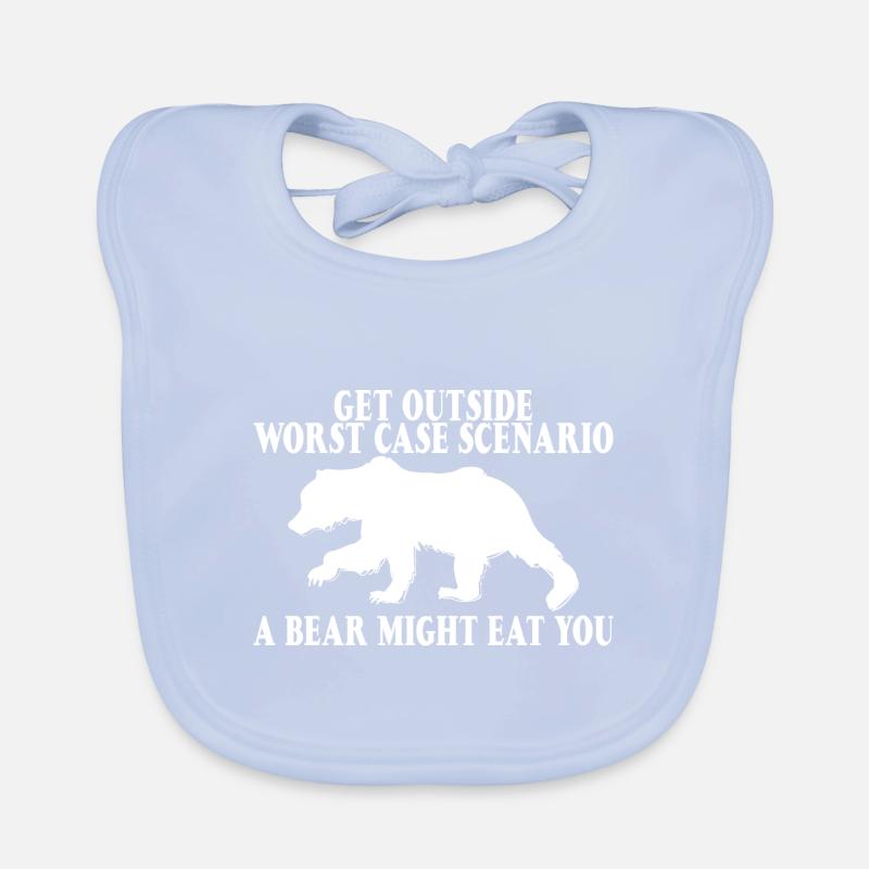 Get Outside, Worst Case Scenario, A Bear Eats You9 Organic Baby Bibs