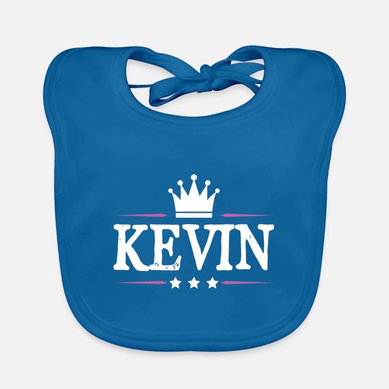 Kevin - Bavoir bio Bébé - bleu paon