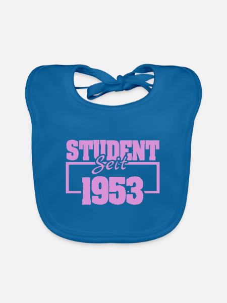 Student 1953 - Baby Bio-Lätzchen - Pfauenblau