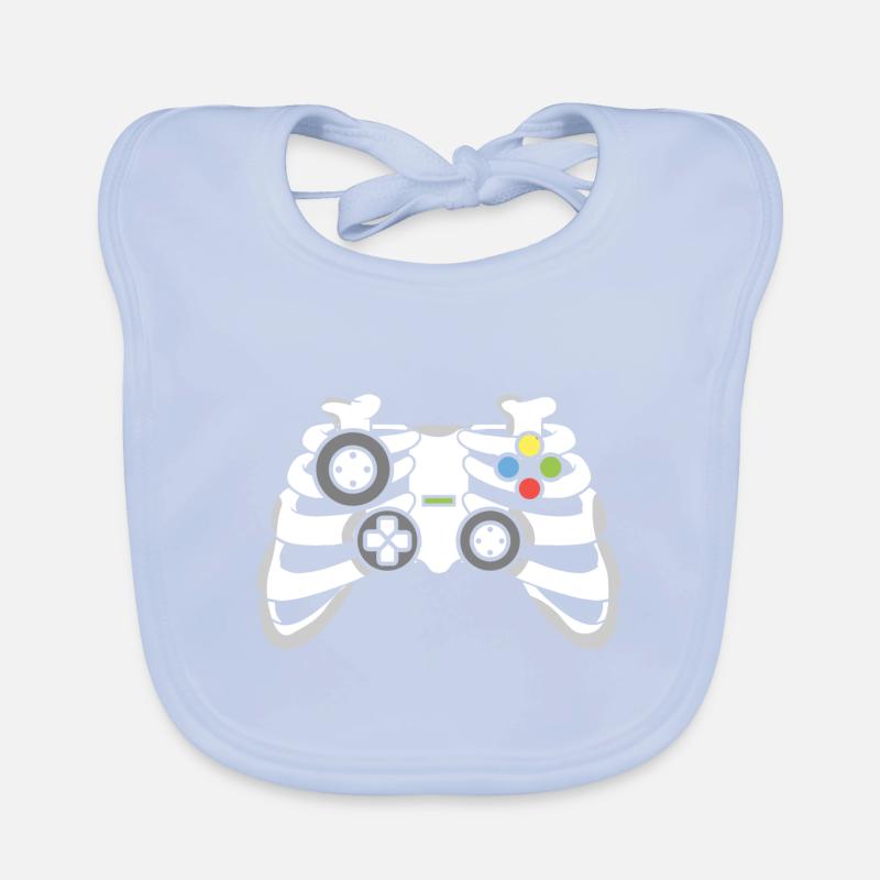 Halloween Skeleton Gaming Controller Baby Bio-Lätzchen